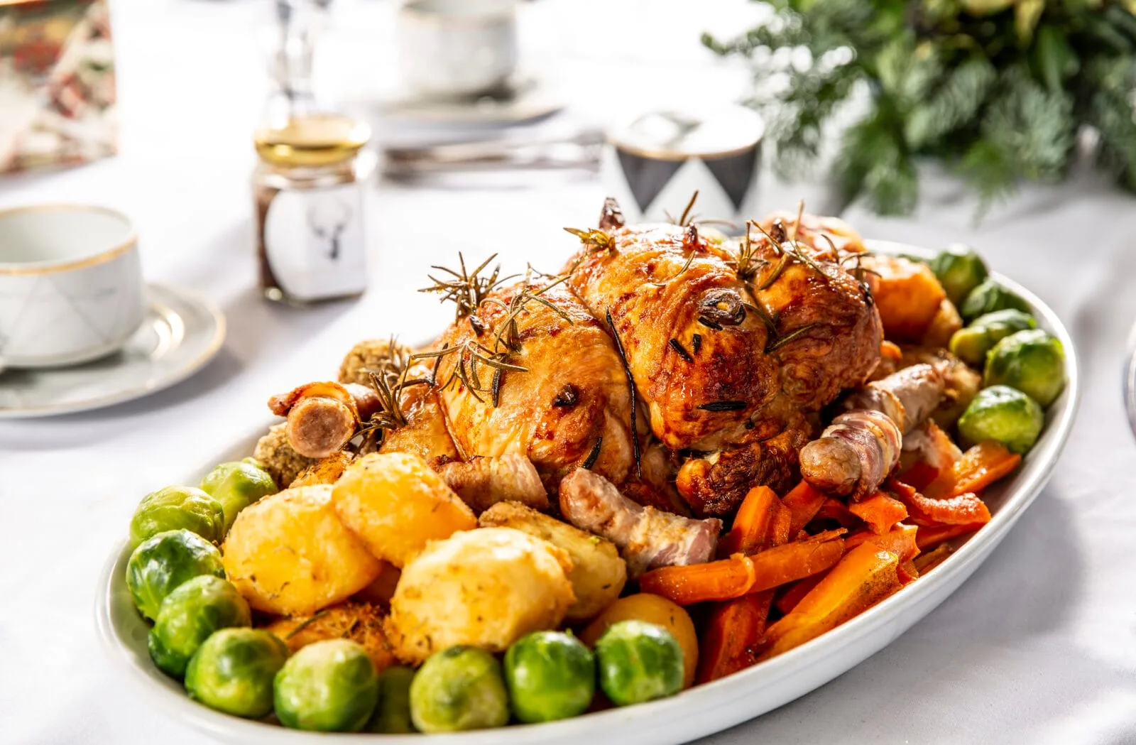 A festive celebration meal