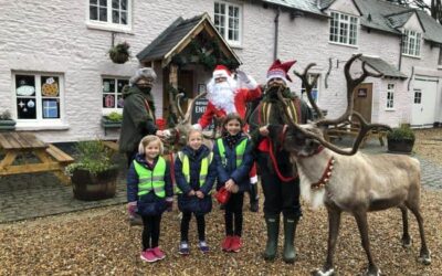 North Cerney pupils receive socials distanced visit from Father Christmas
