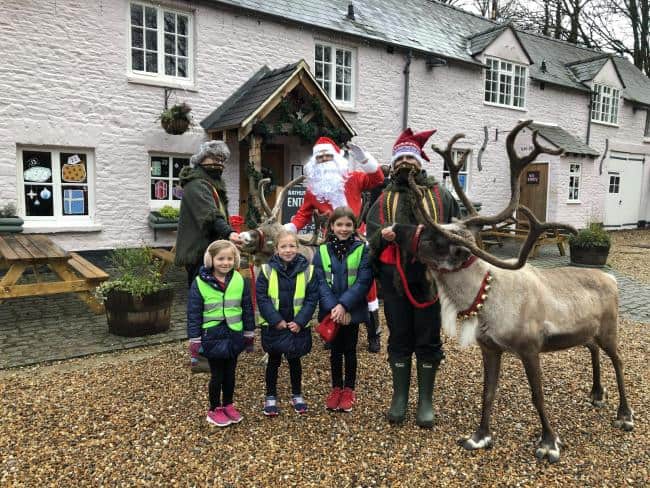 North Cerney pupils receive socials distanced visit from Father Christmas
