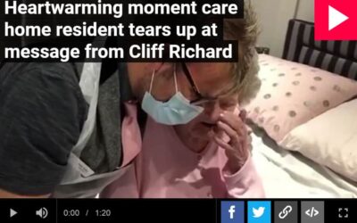 Care Home Resident 89, in tears after special personalised video message from Sir Cliff Richard